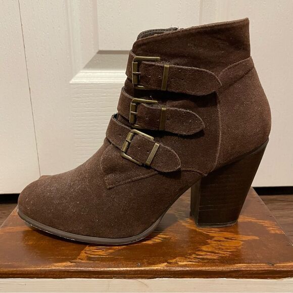 Xoxo Women's Kimberlie Heeled Boot Brown Size 8.5 - Picture 5 of 10